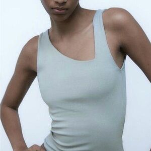 Zara bloggers favorite Asymmetrical WHITE Tank Top